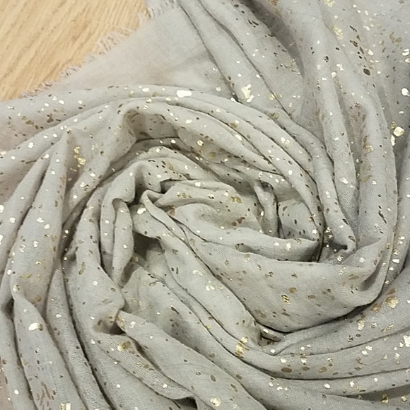 Spun Subtle Luxury Accessories - 3 FOR $10 Spun Subtle Luxury gold foil tan scarf